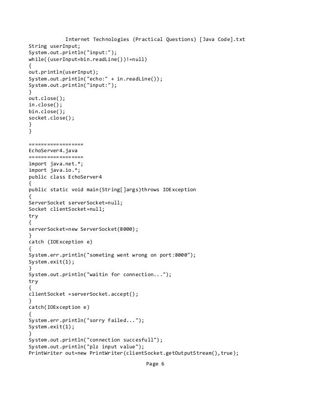 Internet Technology (Practical Questions Paper) [CBSGS - 75:25 Patter…