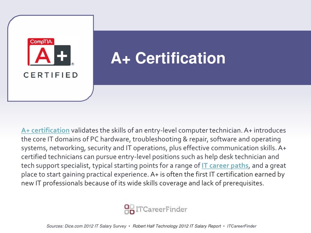 It certifications in demand for 2012 best certs to get a job