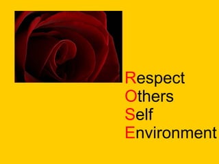 R espect O thers S elf E nvironment 