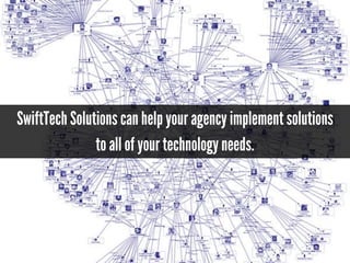 SwiftTech Solutions can help your agency implement solutions
to all of your technologyneeds.
 