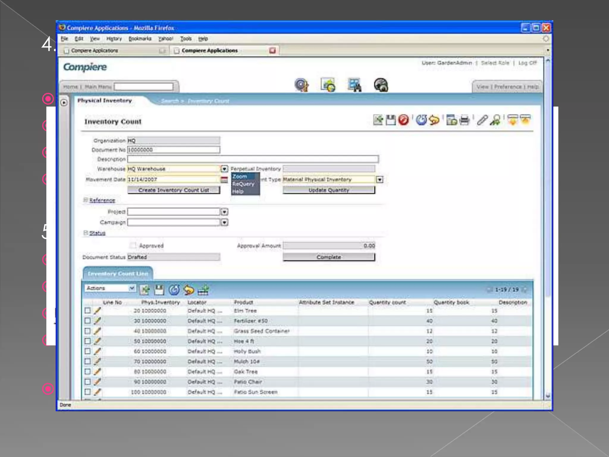 4. User friendliness

   Tabbed layout
   Supports a subset of rich GUI
   Ex. Master views are not possible on one screen
   Users complain of bad look and feel

5. Architecture
 Mixture of fat client 2-tier & 3-tier architecture
 Uses fat Java Client
 Accounting engine is on application server
 Thin web clients are used for web store and some
   CRM functionality
 Beta thin client serving all forms
 