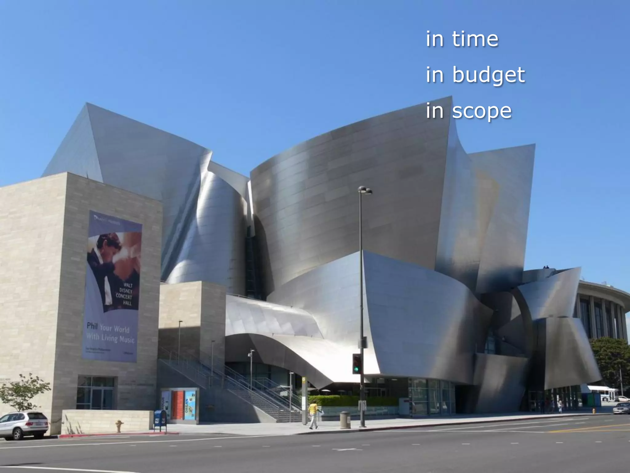 in time
in budget
in scope
 