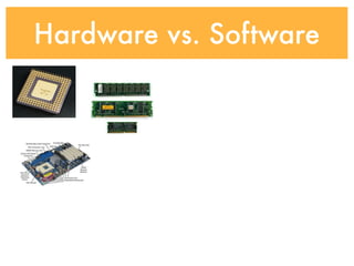Hardware vs. Software
 