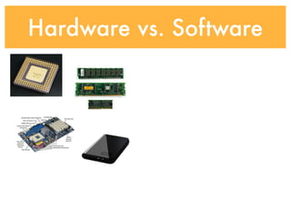 Hardware vs. Software
 