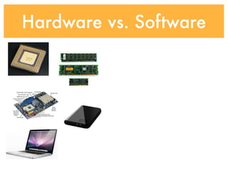 Hardware vs. Software
 