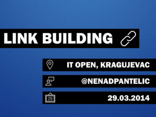 Link building strategije - Nenad Pantelić