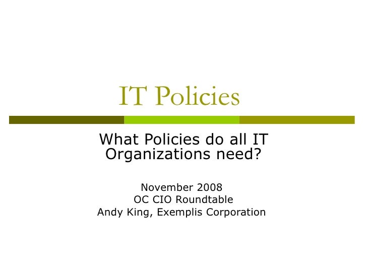 it policies