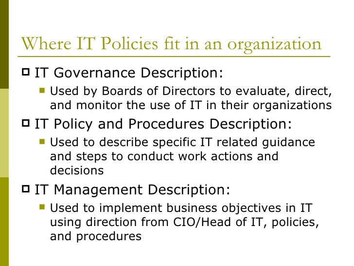 it policies