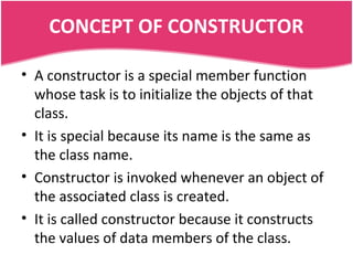 constructor and destructor-object oriented programming | PPT