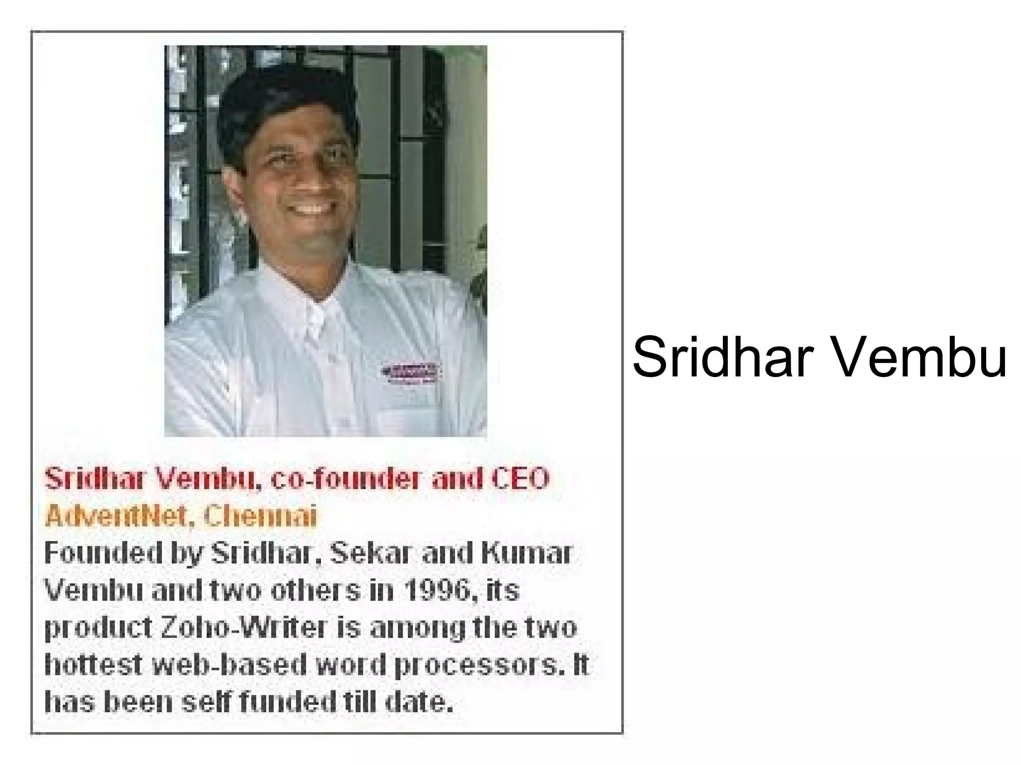 Sridhar Vembu 