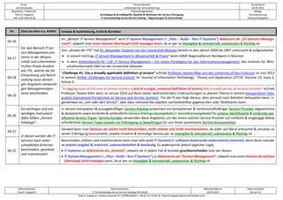 Firma
servicEvolution
Themenbereich
Leitkonzept der Servicialisierung
Druckdatum
18.09.2022
Bearbeiter, Telefon-Nr.
Paul G. Huppertz
+49-1520-9 84 59 62
Thema/Gegenstand
Grundlagen & Grundbegriffe, Modelle & Methoden der Service-Erbringung
IT-Servicekatalog versus Service-Katalog – Abgrenzungen & Unterschiede
Ablage
Servicialisierung
Diskussionspapiere
Dokumentautor
Paul G. Huppertz
Dokumentname
IT-Servicekatalog versus Service-Katalog V01.04.00
Dokumentdatum
18.09.2022
Dokumentseite
36 von 61
Paul G. Huppertz ▪ Schöne Aussicht 41 ▪ 65396 Walluf ▪ +49-61 23-74 04 16 ▪ Paul.G.Huppertz@servicEvolution.com
Nr. Zitat aus dem o.a. Artikel Analyse & Aufarbeitung, Kritik & Korrektur
04.16
Für den Bereich IT-Ser-
vice Management exis-
tieren In der Wissen-
schaft und unternehme-
rischen Praxis Ansätze
wie ITIL, welche die für
Entwicklung und Bereit-
stellung eines derarti-
gen Angebots notwendi-
gen Managementpro-
zesse beschreiben.
Im „Bereich IT-Service Management“ wird IT-System Management (= „Plan – Build – Run IT Systems“) deklariert als „(IT-)Service Manage-
ment“, obwohl man einen Service überhaupt nicht managen kann, da er per se intangibel & immateriell, substanzlos & flüchtig ist.
04.17
Den „Ansatz der ITIL“ hat Dr. Alexander Teubner von der Universität Münster bereits in den Jahren 2004 bis 2007 untersucht & aufgearbeitet
• in seinem Vortrag ‚IT-Service Management in Wissenschaft & Praxis“ beim itSMF-Regionalforum Nordwest in Münster
• in dem Arbeitsbericht Nr. 118 ‚IT-Service Management – Ein neues Paradigma für das Informationsmanagement‘ des Instituts für Wirt-
schaftsinformatik (IWI) an der Universität Münster
04.18
"Challenge #1: Use a broadly applicable definition of service” schrieb Professor Steven Alter von der University of San Francisco im Juni 2012
in seinem Artikel ‚Challenges for Service Science’ im 'Journal of Information Technology - Theory and Application (JITTA)' Volume 13, Issue 3,
Article 3.
04.19
"A nagging issue at the core of service science is lack of a single, universal definition of service that is useful across all service contexts" schrieb
Professor Steven Alter dann im Januar 2016 auf Basis seiner weitreichenden Untersuchungen zu diesem Thema in seinem Kompendium 'Inte-
grated, Operational Perspective on Service and Service Systems’. Für die Praxis folgt daraus, dass jemand nach Belieben behaupten kann, ir-
gendetwas sei „(ein oder der) Service“, aber dass niemand das objektiv nachvollziehbar gegenprüfen oder falsifizieren kann.
04.20
Ein wichtiges und not-
wendiges Instrument
dafür bilden „Service-
Kataloge“.
In seinem kompakten & aussagekräftigen Service-Katalog präsentiert ein kompetenter & rechenschaftsfähiger Service Provider abgestimmte
& akzeptierte sowie konkrete & verbindliche Service-Erbringungsangebote (= Servuktionsangebote) für präzise identifizierte & eindeutig spe-
zifizierte Service-Typen. Service-Kunden verwenden diese Angebote, um bei einem solchen Service Provider auf einfache & eingängige Weise
erforderliche Service-Typen jeweils zur Erbringung zu beauftragen für von ihnen autorisierte Service-Konsumenten.
04.21
In diesen werden die IT-
Services nach unter-
schiedlichen Kriterien
beschrieben, geordnet
und inventarisiert.
Derweil kann man Services als solche nicht beschreiben, nicht ordnen und nicht inventarisieren, da jeder auf Abruf erbrachte & simultan zu
seiner Erbringung konsumierte, jeweils einzelne & einmalige Service per se intangibel & immateriell, substanzlos & flüchtig ist.
04.22
Beschreiben, ordnen und inventarisieren kann man sehr wohl IT-Systeme (= software-basierende elektronische Systeme), denn diese sind per
se jeweils tangibel & materiell, substanzbehaftet & beständig. Es widerspricht jedoch jeglicher Logik,
• IT-Systeme zu deklarieren als „Services“, obwohl sie in jedem Fall & Kontext grundverschieden sind von diesen
• IT-System Management (= „Plan – Build – Run IT Systems”) zu deklarieren als “Service Management”, obwohl man einen Service als solchen
überhaupt nicht managen kann, da er per se intangibel & immateriell, substanzlos & flüchtig ist.
 