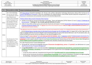 Firma
servicEvolution
Themenbereich
Leitkonzept der Servicialisierung
Druckdatum
18.09.2022
Bearbeiter, Telefon-Nr.
Paul G. Huppertz
+49-1520-9 84 59 62
Thema/Gegenstand
Grundlagen & Grundbegriffe, Modelle & Methoden der Service-Erbringung
IT-Servicekatalog versus Service-Katalog – Abgrenzungen & Unterschiede
Ablage
Servicialisierung
Diskussionspapiere
Dokumentautor
Paul G. Huppertz
Dokumentname
IT-Servicekatalog versus Service-Katalog V01.04.00
Dokumentdatum
18.09.2022
Dokumentseite
9 von 61
Paul G. Huppertz ▪ Schöne Aussicht 41 ▪ 65396 Walluf ▪ +49-61 23-74 04 16 ▪ Paul.G.Huppertz@servicEvolution.com
Nr. Zitat aus dem o.a. Artikel Analyse & Aufarbeitung, Kritik & Korrektur
03.10
Der IT-Servicekatalog
hat sich aus der frühe-
ren Information Techno-
logy Infrastructure
Library (ITIL) entwickelt,
einem Framework, das
die Auswahl, Planung,
Bereitstellung und Un-
terstützung der IT-Ser-
vice eines Unterneh-
mens unterstützt.
Wie Brian Johnson feststellt & bestätigt (s. Nr. 03.13), ist die „frühere Information Technology Infrastructure Library (ITIL)” de facto ein IT-
Systems Management Framework, in dem die unaufhebbaren & unüberbrückbaren Unterschiede zwischen physischen Komponenten (= „IT-
Ressourcen“) und Services nicht verstanden und somit nicht berücksichtigt werden.
03.11
Professor Steven Alter von der University of San Francisco
• schrieb im Juni 2012 im 'Journal of Information Technology - Theory and Application (JITTA)' Volume 13, Issue 3, Article 3 “Challenges for
Service Science”: “Challenge #1: Use a broadly applicable definition of service.”
• stellte im Januar 2016 auf Basis seiner weitreichenden Recherchen & Analysen in seinem Kompendium 'Integrated, Operational Perspective
on Service and Service Systems’ fest: "A nagging issue at the core of service science is lack of a single, universal definition of service that is
useful across all service contexts."
03.12
Das Konzept des IT-Ser-
vicekatalogs wurde
2007 offiziell als „Best
Practices für das IT-Ser-
vice Management“ von
ITIL V3 eingeführt.
"The definition of service continues to elude not just IT, but the service industry as a whole. It's a challenge that dates back a few hundred years."
... schrieb Michael Nieves, leitender Autor für den Band 'Service Strategy' aus ITIL V3 (Edition 2007), im August 2011 auf die Frage nach der
allgemeingültigen Definition des Service-Begriffs. Seine Feststellung bezog sich auch auf die Service-Definition in der ITIL (V3 Edition) 2011, die
damals veröffentlicht wurde und die auch gültig ist für die aktuell propagierte ITIL 4.
Schon der Begriff "service industry" ist in sich widersprüchlich & inhaltsleer, denn in Industrien werden Produktexemplare bestimmter Pro-
dukttypen produziert, die per se tangibel & materiell, substanzhaltig & beständig sind. Services werden jedoch nicht neu hervorgebracht (=
produziert), sondern jeweils erbracht, indem für eine Service-Konsumenten der Zustand eines von ihm bei einem Service-Abruf übergebenen
Service-Objekts gezielt & qualifiziert geändert wird gemäß seinen aktuellen Erfordernissen & Erwartungen.
03.13
Die „Best Practices für das IT-Service Management”
• sind gemäß der universell & durchgängig wirksamen ITILianischen Grundgleichung „service = IT system(s)“ per definitionem et in praxi
„Best Practices für das IT-Systems Management“
• sind grundverschieden von den universell anwendbaren Methoden für standardisierte & rationalisierte, automatisierte & optimierte Ser-
vice/Dienst-Erbringung (= Servuktion), die zusammengefasst sind im generischen & durchgängigen Leitkonzept der Servicialisierung. Die-
ses Konzept
o ist der Kern & das zweite der 3 Hauptelemente des generischen Geschäftsmodells für rechenschaftsfähige Service Provider
o beruht auf der konsistenten & kohärenten Service/Dienst-Terminologie, deren robuster & belastbarer Grundstein die allgemeingültige
& vollständige, eindeutige & konsistente Definition für den elementaren Grundbegriff ‚Service (= Dienst)‘ ist.
 