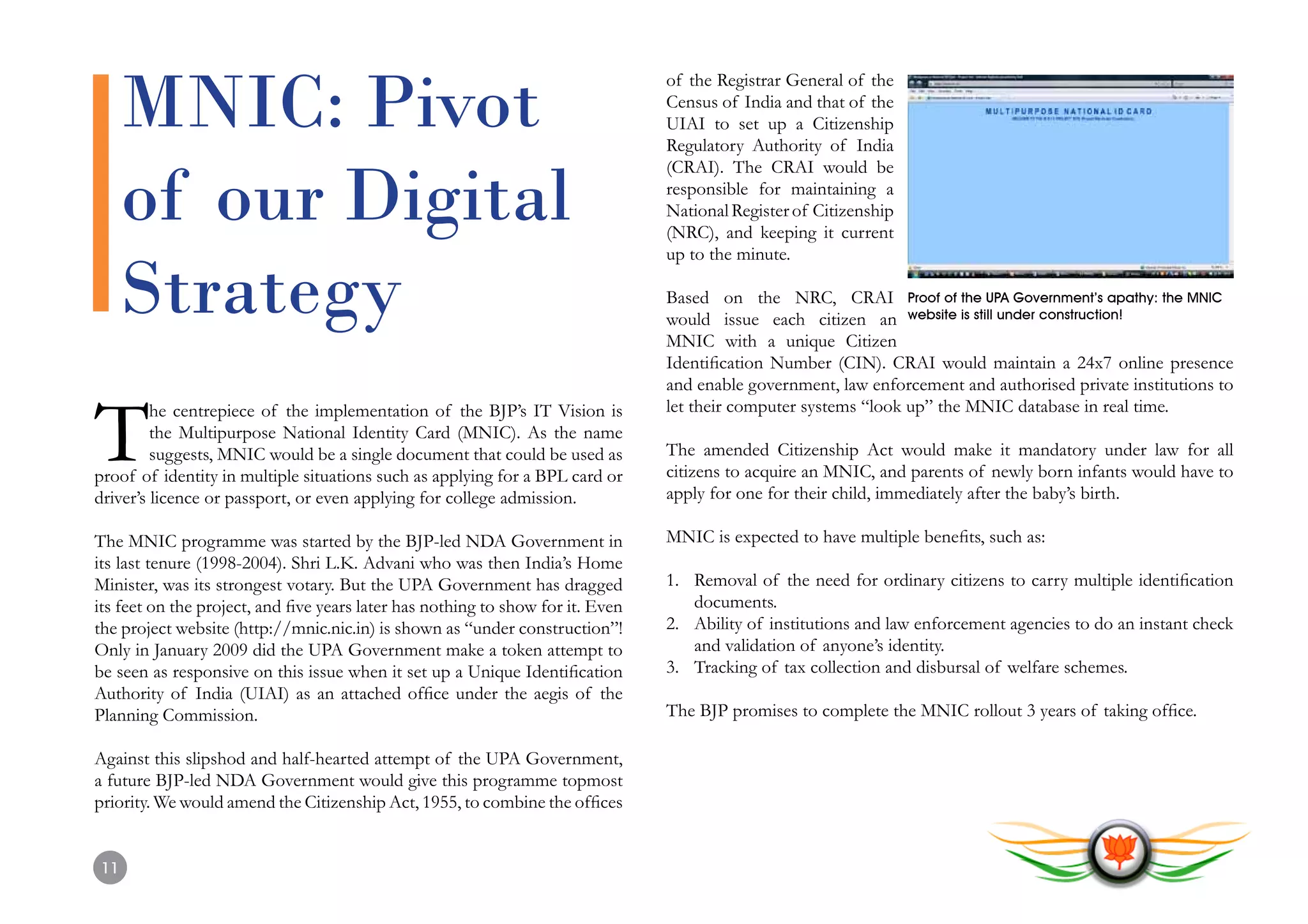 L.K. Advani - BJP's IT Vision - Transforming Bharat