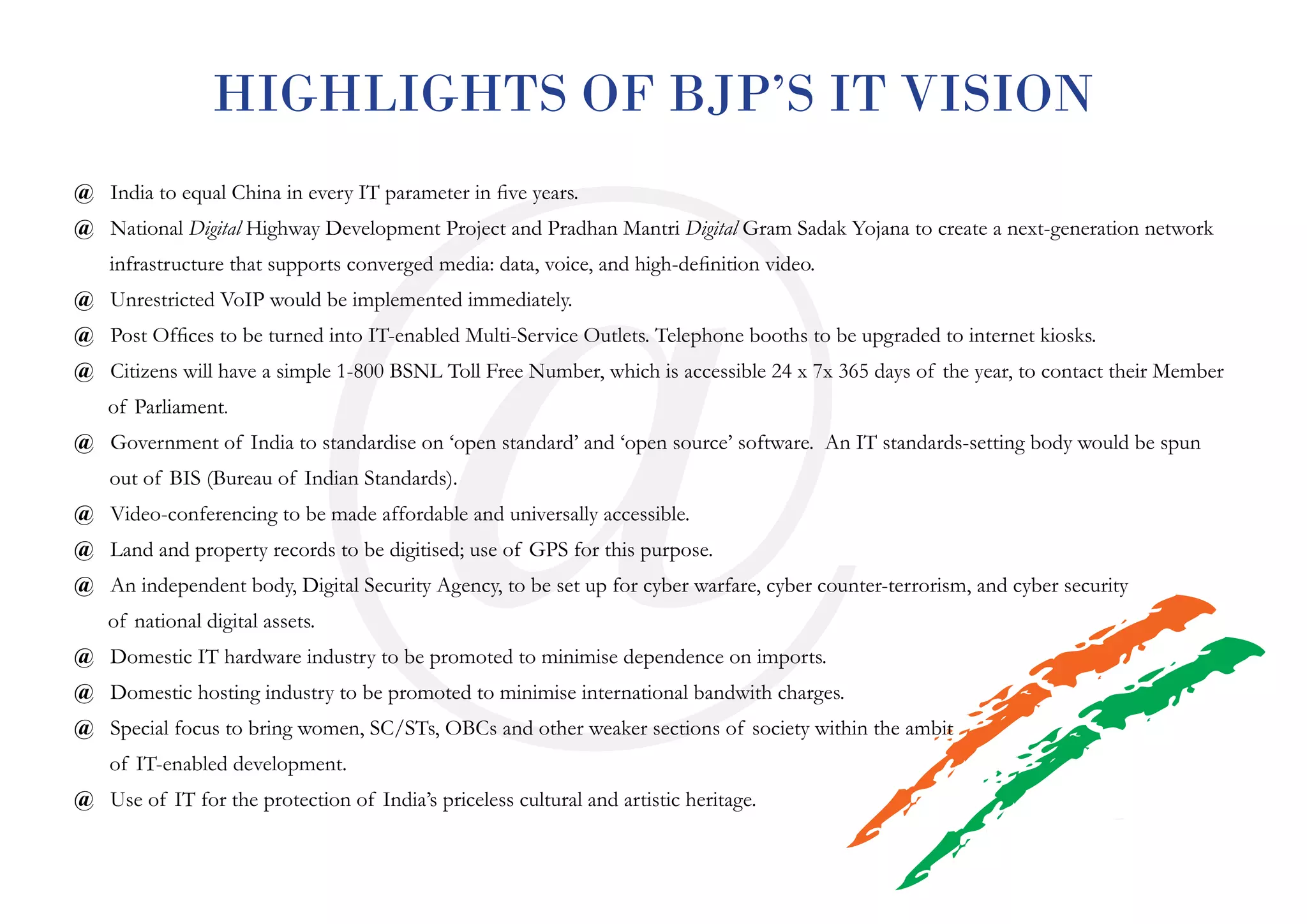 L.K. Advani - BJP's IT Vision - Transforming Bharat
