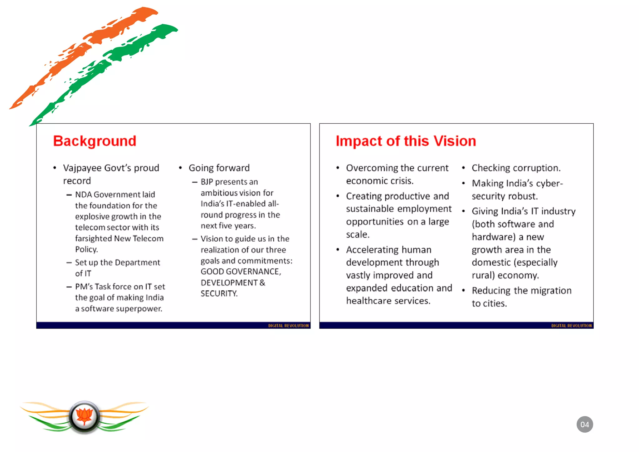 L.K. Advani - BJP's IT Vision - Transforming Bharat