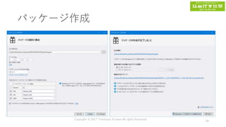 パッケージ作成
Copyright © 2017 Tomokazu Kizawa All rights Reserved.
60
 