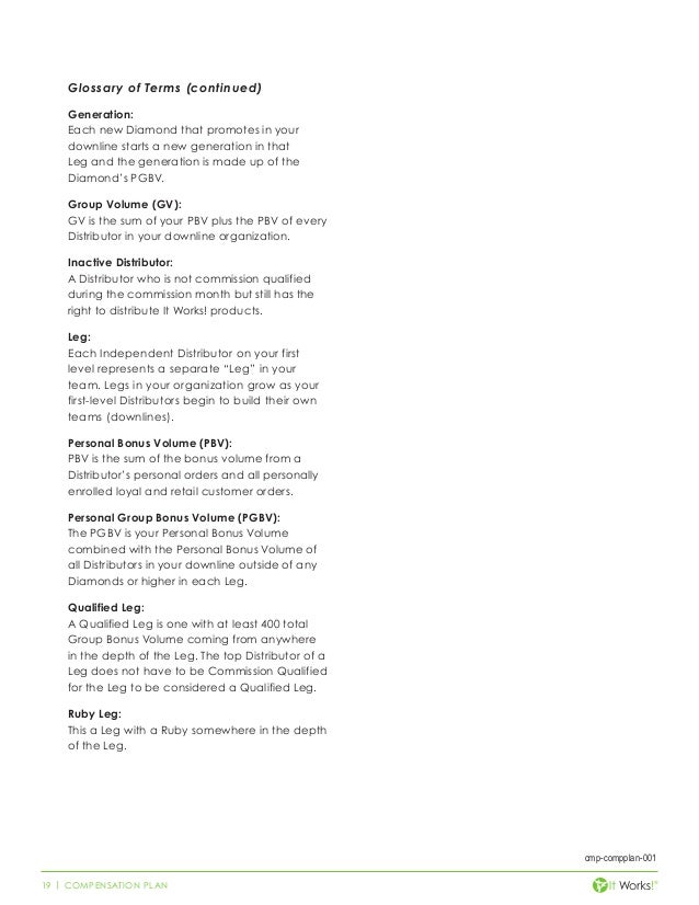 it works compensation plan top it works distributors