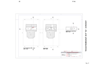 IT Nº 01
Pág. 47
ANEXOF–FL.4/10(INFORMATIVO)
COBERTURA DAS CAIXAS D'ÁGUA
NÍVEL - 147,20
PROJETO TÉCNICO DE SEGURANÇA CONTRA INCÊNDIO
Escritórios
Rua da Alegria, nº1000, Jardim Felicidade, Pequenópolis - S.P.
João Alegre
José Feliz
600,00m² 3.714,77m²
1:150
04 10PROJETO DE HIDRANTES - Barriletes, Caixa D`água e Cobertura da Caixa D`água
João Contente
João Alegre José Feliz
PLANTA BARRILETES / NÍVEL - 143,80
NÍVEL - 143,90 NÍVEL - 145,40
CAIXAS D'ÁGUA
 