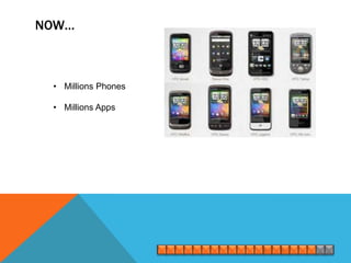 NOW…



 • Millions Phones

 • Millions Apps
 
