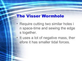 PRESENTATION ON WORMHOLE AND RELATIVITY | PPT