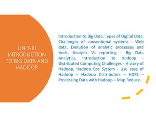 INTRODUCTION TO BIG DATA AND HADOOP | PPTX