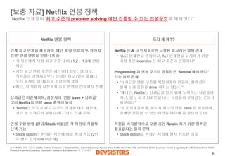 30 
[보충자료] Netflix 연봉정책“Netflix 인재들이최고수준의problem solving 에만집중할수있는연봉구조를제시한다” 
Netflix 연봉정책 
도대체왜?? 
출처: Netflix문화지침서(Netfli...