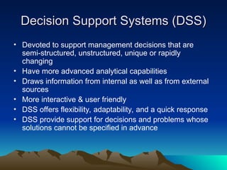 Support System Capabilities Types of Information Systems in Digital Firms | PPT