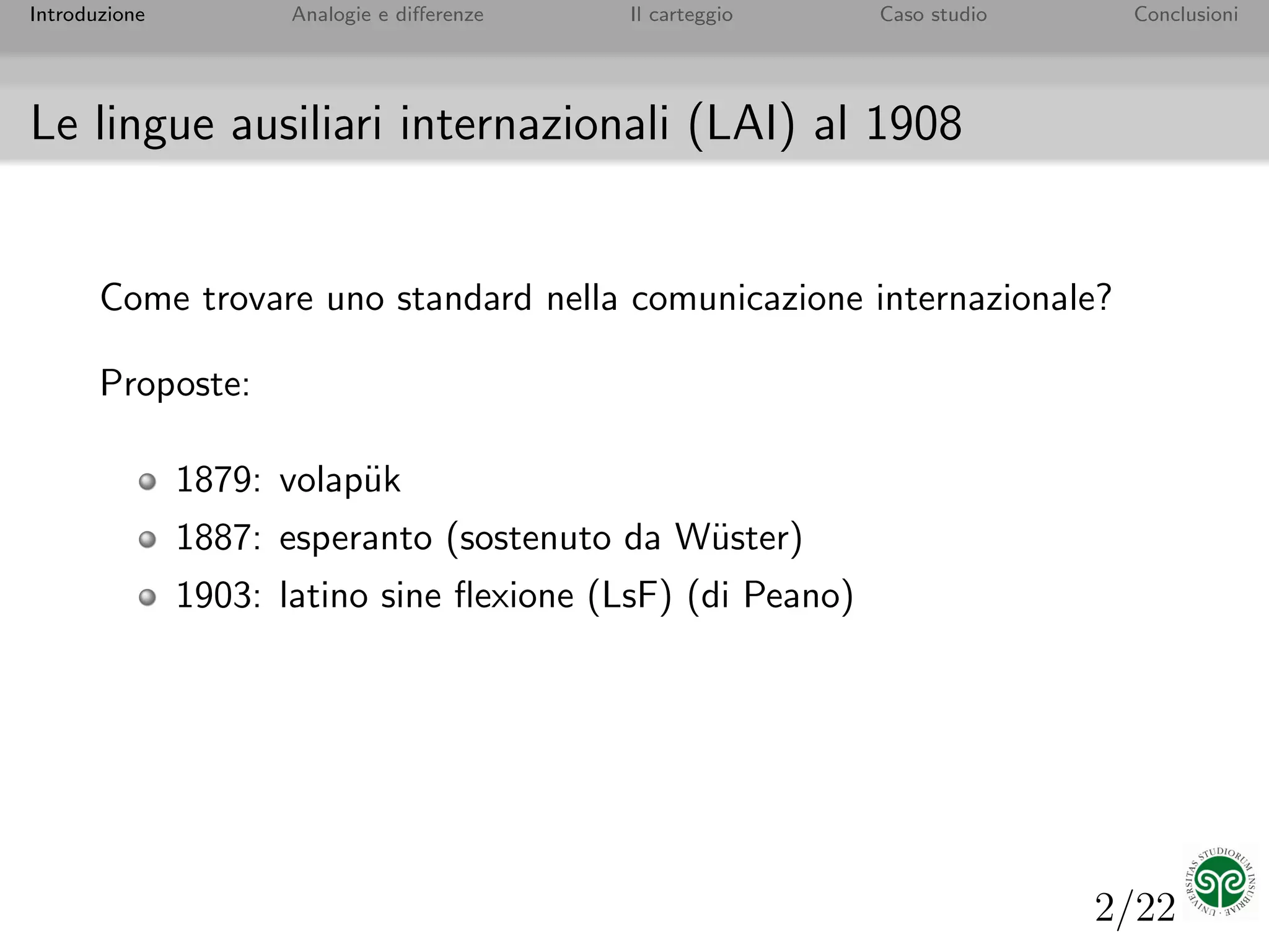 Peano e Wuester a confronto