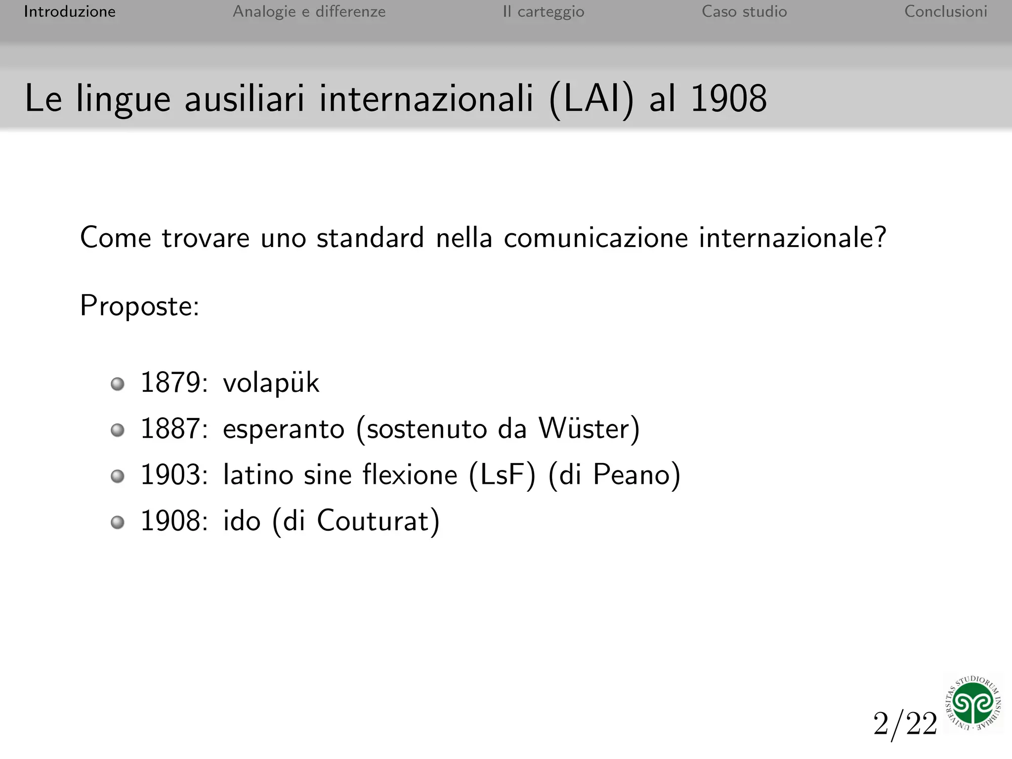 Peano e Wuester a confronto