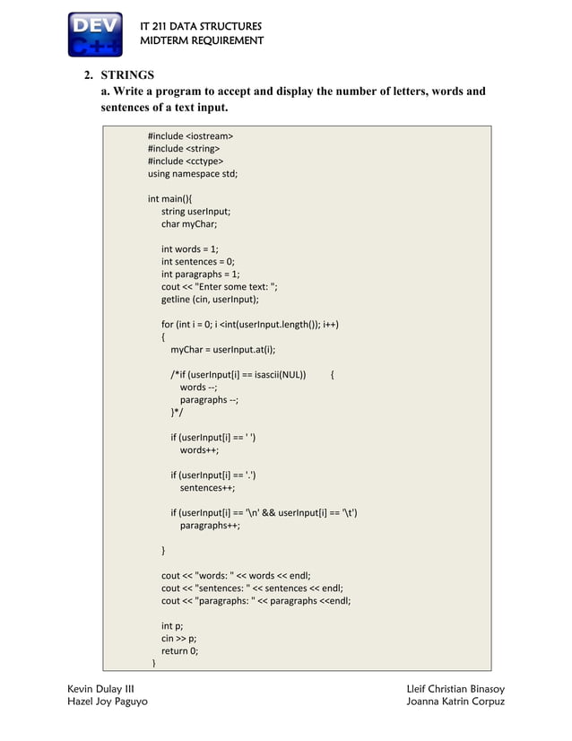 Data structures / C++ Program examples | PDF