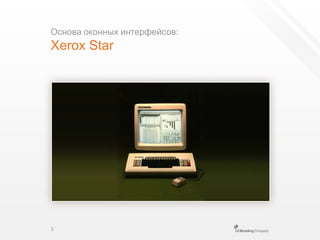 Основа оконных интерфейсов:Xerox Star3