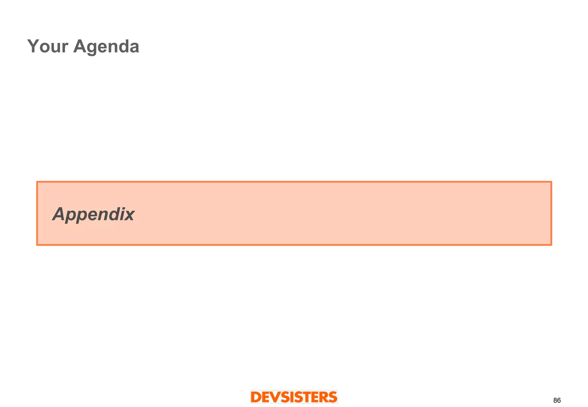 86 
Your Agenda 
Appendix  