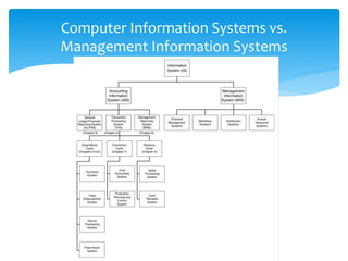 Computer Information Systems vs.
Management Information Systems
 