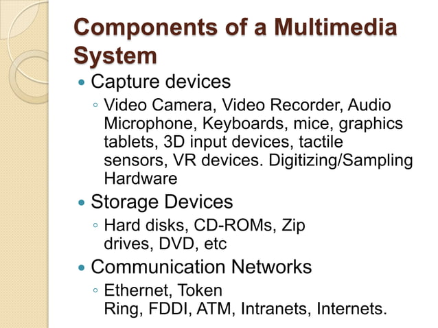 Intro to Multimedia Systems | PPTX | Computing | Technology & Computing