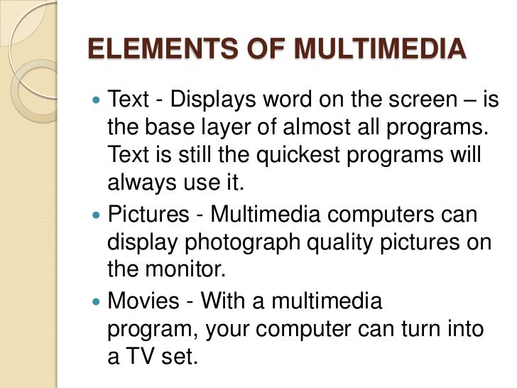 Intro to Multimedia Systems