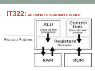 IT322: MICROPROCESSOR BASED DESIGN
Processor Registers
 