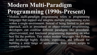 Comprehensive Guide to Programming Paradigms and Their Evolution | PPTX