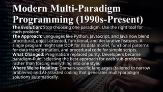 Comprehensive Guide to Programming Paradigms and Their Evolution | PPTX