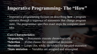 Comprehensive Guide to Programming Paradigms and Their Evolution | PPTX