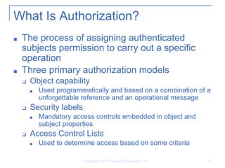 Authorization Control Chapter 9: Access Control Management | PPTX