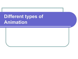 Different types of
Animation
 
