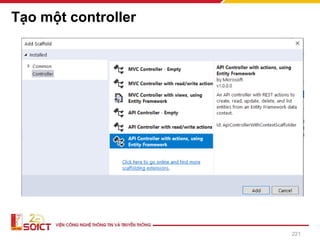 Tạo một controller
221
 