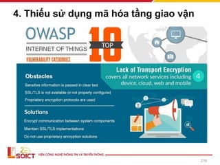 4. Thiếu sử dụng mã hóa tầng giao vận
278
 