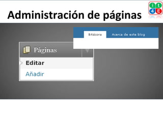 Administración de páginas
 