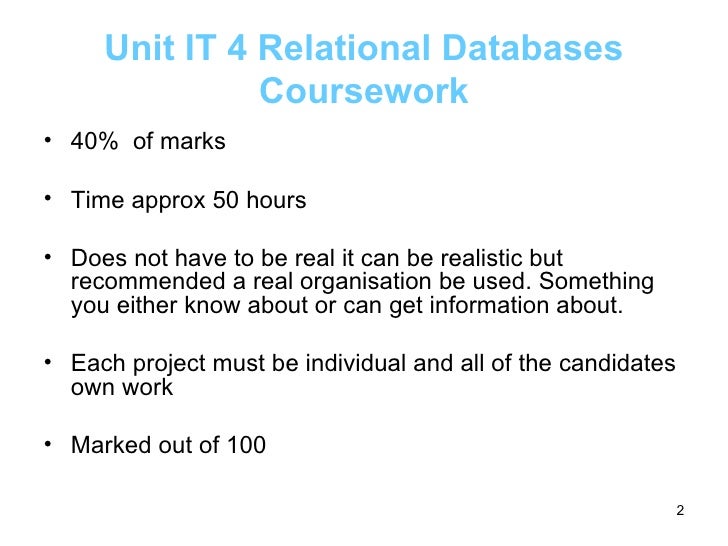 Ict database coursework
