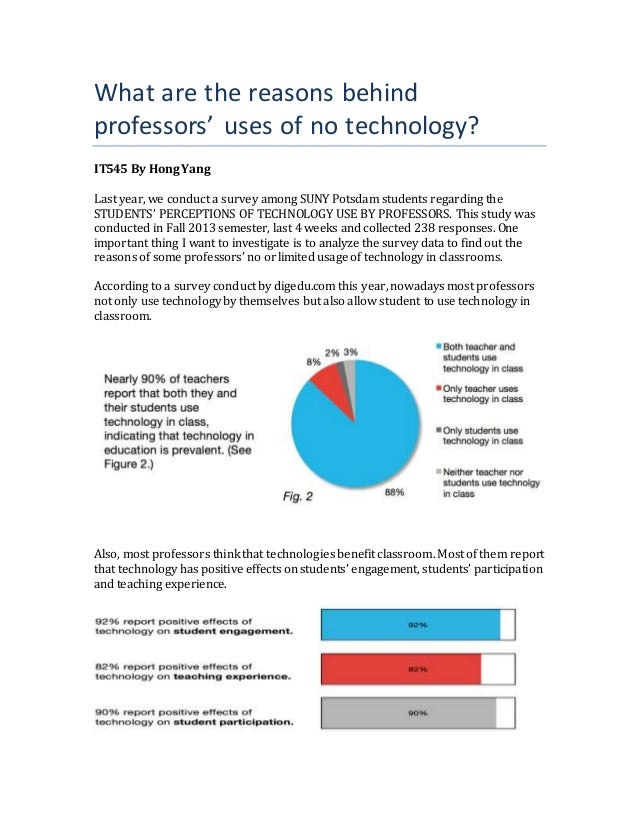 Technology Research Essay - Professor choose not to use ...