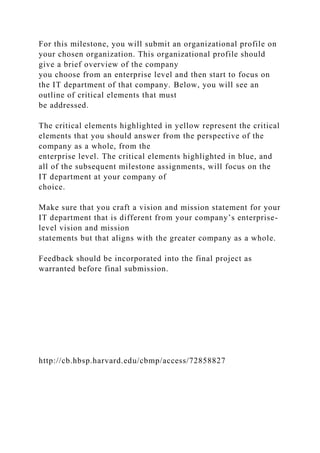 IT 550 Final Project Milestone One Organizational Profil.docx
