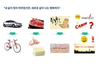 “내 삶이 많이 바뀌었지만, 새로운 삶이 나는 행복하다”
 