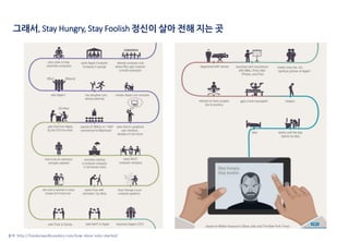 그래서, Stay Hungry, Stay Foolish 정신이 살아 전해 지는 곳
출처: http://fundersandfounders.com/how-steve-jobs-started/
 
