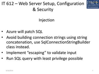 Class Project: Security in Microsoft Azure | PPTX